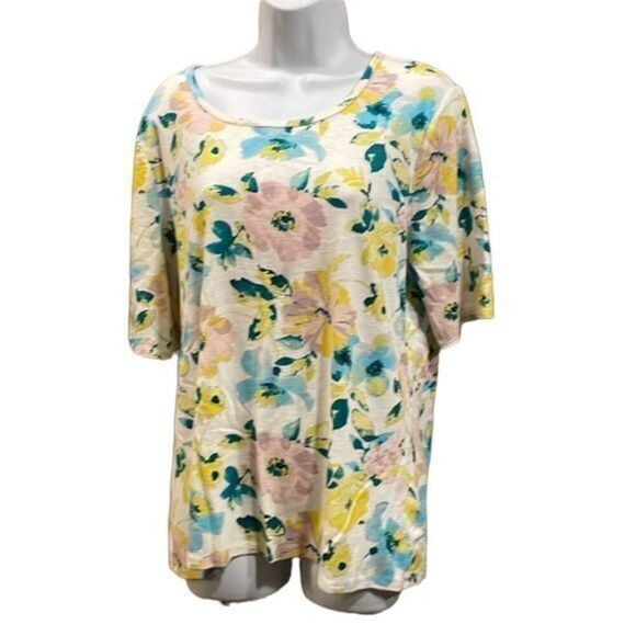 Time and Tru Tops - TIME AND TRU XL floral shirt top